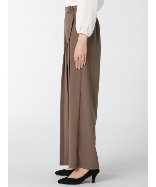 m.f.editorial（エムエフエディトリアル）の「エムエフエディトリアルレディース/m.f.editorial：Women ストレッチ カットジョーゼット ワイドパンツ（その他パンツ・レディース・ブラック/ブラウン/グリーン系その他・LARGE/MEDIUM）」の13枚目の写真