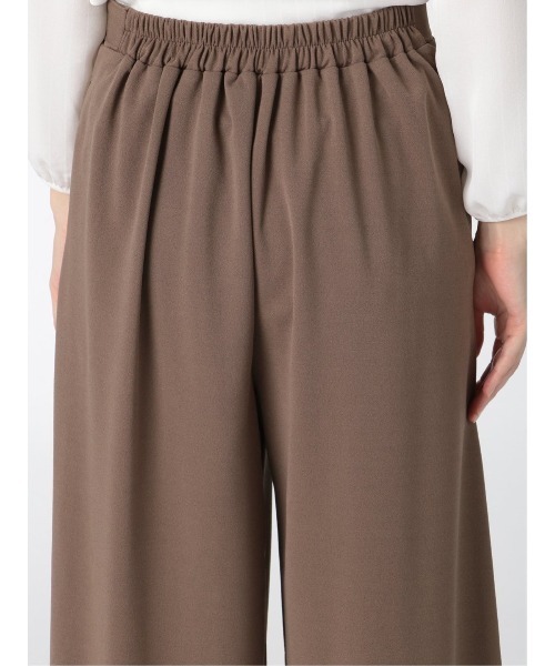 m.f.editorial（エムエフエディトリアル）の「エムエフエディトリアルレディース/m.f.editorial：Women ストレッチ カットジョーゼット ワイドパンツ（その他パンツ・レディース・ブラック/ブラウン/グリーン系その他・LARGE/MEDIUM）」の16枚目の写真