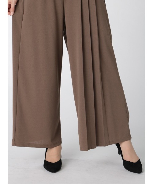 m.f.editorial（エムエフエディトリアル）の「エムエフエディトリアルレディース/m.f.editorial：Women ストレッチ カットジョーゼット ワイドパンツ（その他パンツ・レディース・ブラック/ブラウン/グリーン系その他・LARGE/MEDIUM）」の11枚目の写真