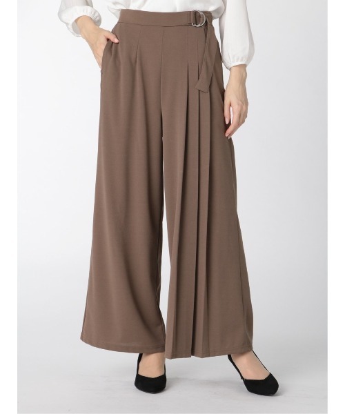 m.f.editorial（エムエフエディトリアル）の「エムエフエディトリアルレディース/m.f.editorial：Women ストレッチ カットジョーゼット ワイドパンツ（その他パンツ・レディース・ブラック/ブラウン/グリーン系その他・LARGE/MEDIUM）」の17枚目の写真