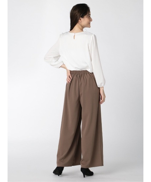 m.f.editorial（エムエフエディトリアル）の「エムエフエディトリアルレディース/m.f.editorial：Women ストレッチ カットジョーゼット ワイドパンツ（その他パンツ・レディース・ブラック/ブラウン/グリーン系その他・LARGE/MEDIUM）」の7枚目の写真