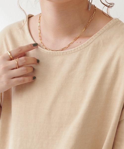 DISCOAT（ディスコート）の「【ARTEX/アルテックス】バックオープンチュニックロングTシャツ（Tシャツ/カットソー・レディース・ホワイト系その他/チャコールグレー・FREE）」の11枚目の写真