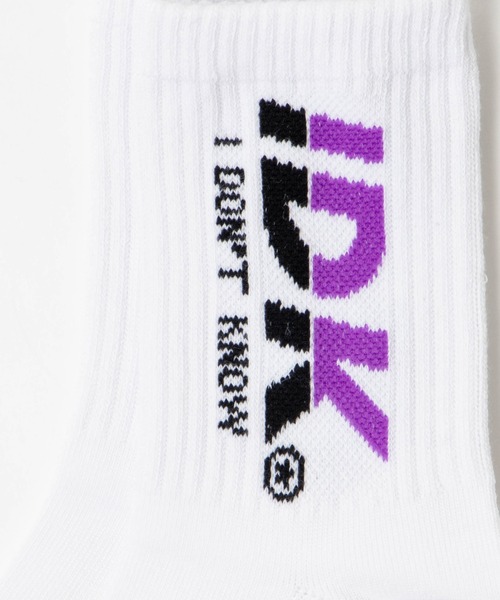 WEGO（ウィゴー）の「WEGO/IDKロゴソックス（ソックス/靴下・レディース・ホワイト/ブラック・23-25cm）」の6枚目の写真