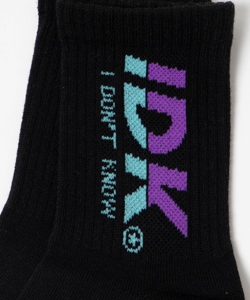 WEGO（ウィゴー）の「WEGO/IDKロゴソックス（ソックス/靴下・レディース・ホワイト/ブラック・23-25cm）」の7枚目の写真