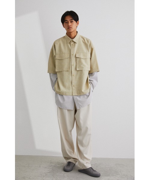 STYLEMIXER（スタイルミキサー）の「ストライプサファリシャツセット（その他トップス・メンズ・ベージュ/グレー・1/2/3）」の20枚目の写真