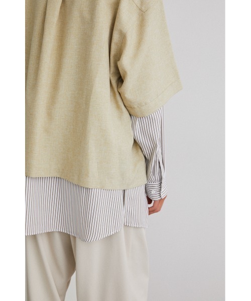 STYLEMIXER（スタイルミキサー）の「ストライプサファリシャツセット（その他トップス・メンズ・ベージュ/グレー・1/2/3）」の4枚目の写真