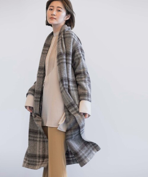 SHARE PARK（シェアパーク）の「〈MAPEL〉イタリアンエアリーロングカーデ（カーディガン/ボレロ・レディース・ライトグレー系3/ベージュ系4/ライトグレー系4/ベージュ系3・1）」の14枚目の写真