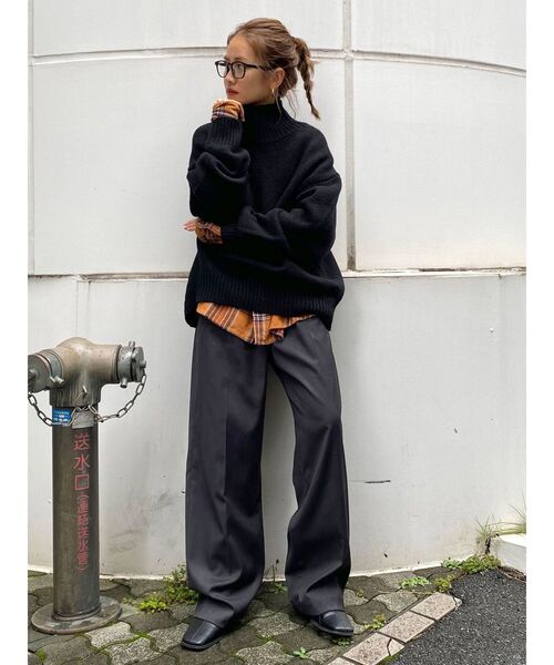 Ungrid(アングリッド)の「ハイネックボリュームカラーニット(ニット/セーター・レディース・ブラック/ブルー/グリーン系その他/ライトピンク・FREE)」の10枚目の写真