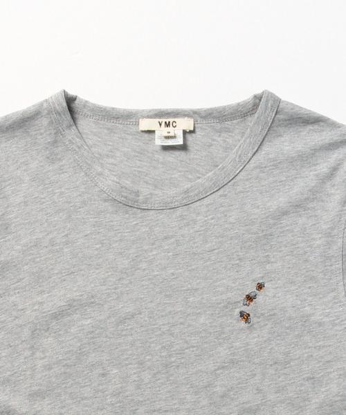 Ray BEAMS（レイビームス）の「YMC / BEE刺繍 Tシャツ（Tシャツ/カットソー・レディース・グレー・SMALL）」の6枚目の写真