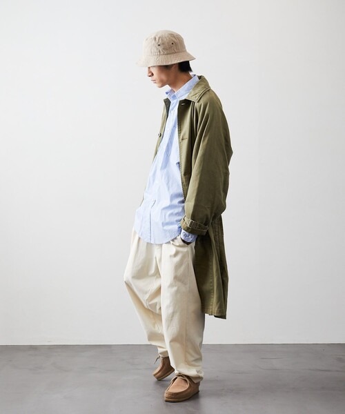 FREAK'S STORE(フリークスストア)の「FREAK'S STORE/フリークスストア モーターサイクルコート/FREAK'SSTORE/フリークスストア(ステンカラーコート・メンズ・ブラック/オリーブ・MEDIUM/LARGE)」の4枚目の写真