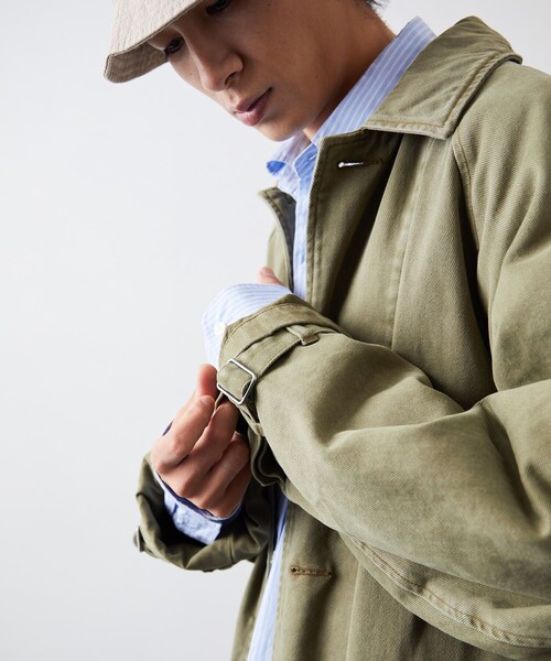 FREAK'S STORE(フリークスストア)の「FREAK'S STORE/フリークスストア モーターサイクルコート/FREAK'SSTORE/フリークスストア(ステンカラーコート・メンズ・ブラック/オリーブ・MEDIUM/LARGE)」の8枚目の写真