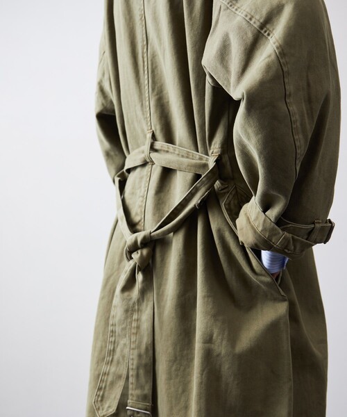 FREAK'S STORE(フリークスストア)の「FREAK'S STORE/フリークスストア モーターサイクルコート/FREAK'SSTORE/フリークスストア(ステンカラーコート・メンズ・ブラック/オリーブ・MEDIUM/LARGE)」の10枚目の写真