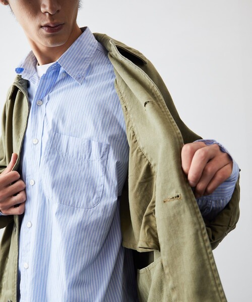 FREAK'S STORE(フリークスストア)の「FREAK'S STORE/フリークスストア モーターサイクルコート/FREAK'SSTORE/フリークスストア(ステンカラーコート・メンズ・ブラック/オリーブ・MEDIUM/LARGE)」の12枚目の写真