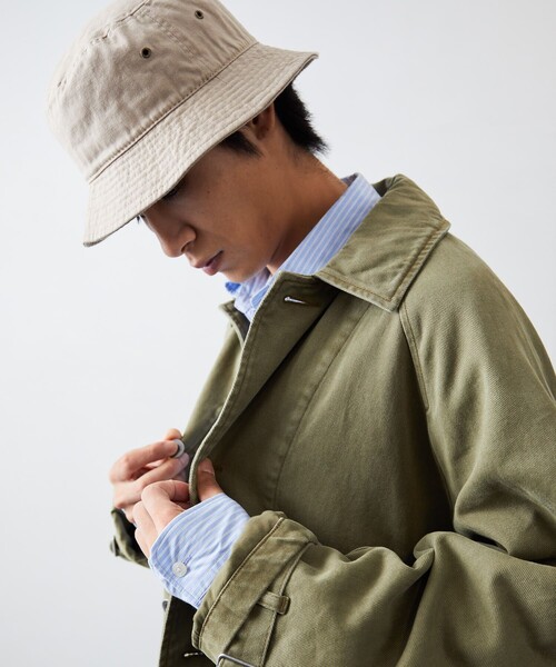 FREAK'S STORE(フリークスストア)の「FREAK'S STORE/フリークスストア モーターサイクルコート/FREAK'SSTORE/フリークスストア(ステンカラーコート・メンズ・ブラック/オリーブ・MEDIUM/LARGE)」の15枚目の写真