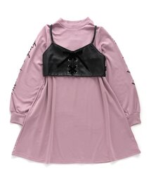 algy | フェイクレザービスチェ＆ワンピセット(ワンピース)