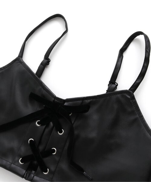 algy（アルジー）の「フェイクレザービスチェ＆ワンピセット（ワンピース・キッズ・ブラック/ベージュ/ピンク・SMALL/MEDIUM/X-SMALL/XX-SMALL/XXX-SMALL）」の14枚目の写真