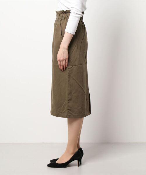 ehka sopo（エヘカソポ）の「ウエストフリルタイトスカート（スカート・レディース・ベージュ/カーキ/ミント・ﾌﾘ-）」の4枚目の写真