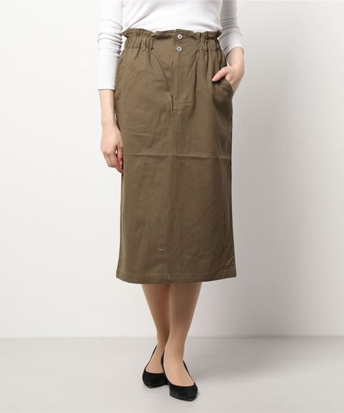 ehka sopo（エヘカソポ）の「ウエストフリルタイトスカート（スカート・レディース・ベージュ/カーキ/ミント・ﾌﾘ-）」の7枚目の写真