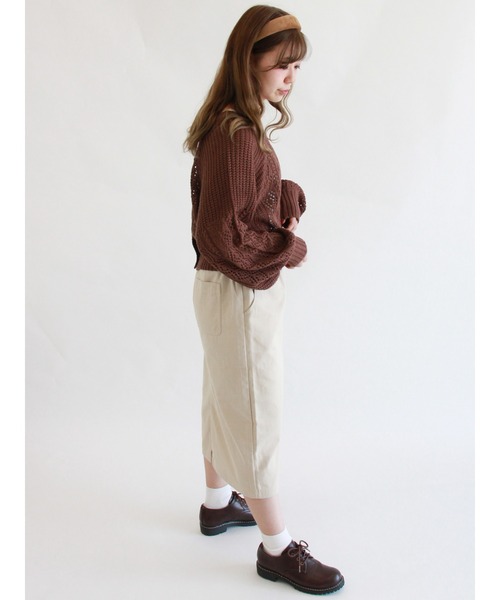 ehka sopo（エヘカソポ）の「ウエストフリルタイトスカート（スカート・レディース・ベージュ/カーキ/ミント・ﾌﾘ-）」の15枚目の写真