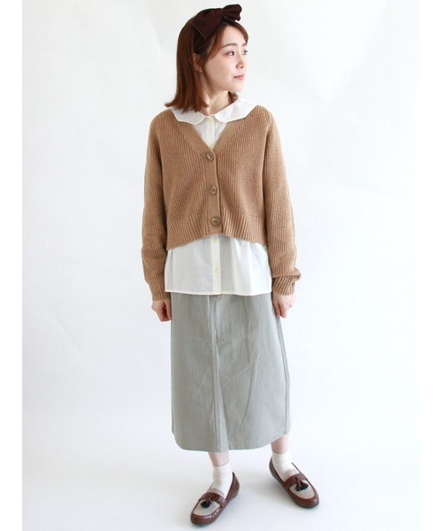 ehka sopo（エヘカソポ）の「ウエストフリルタイトスカート（スカート・レディース・ベージュ/カーキ/ミント・ﾌﾘ-）」の14枚目の写真