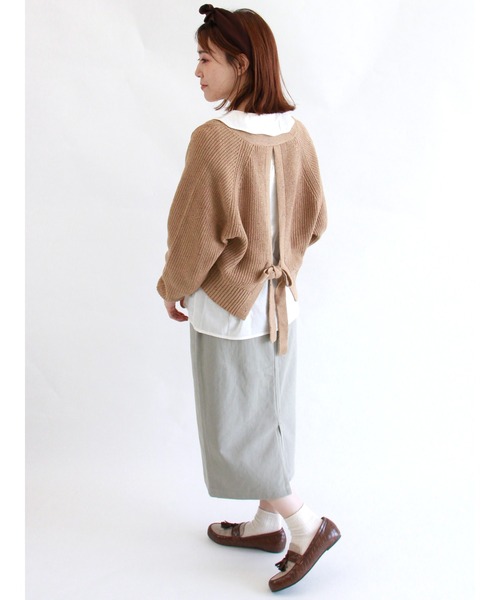 ehka sopo（エヘカソポ）の「ウエストフリルタイトスカート（スカート・レディース・ベージュ/カーキ/ミント・ﾌﾘ-）」の13枚目の写真