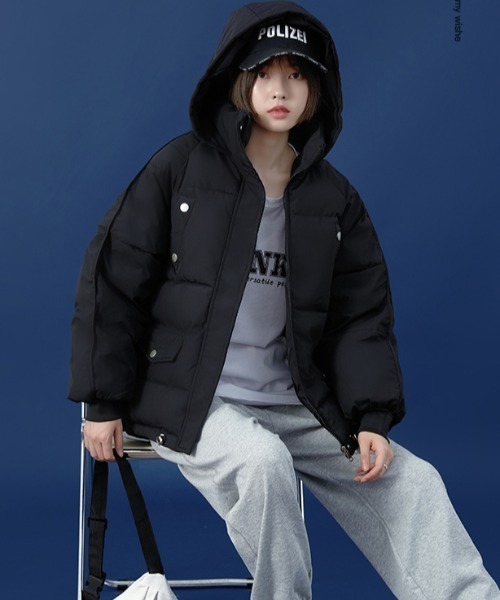 セール】☆ ＜2021秋冬新作＞ ビッグシルエット フード ダウン