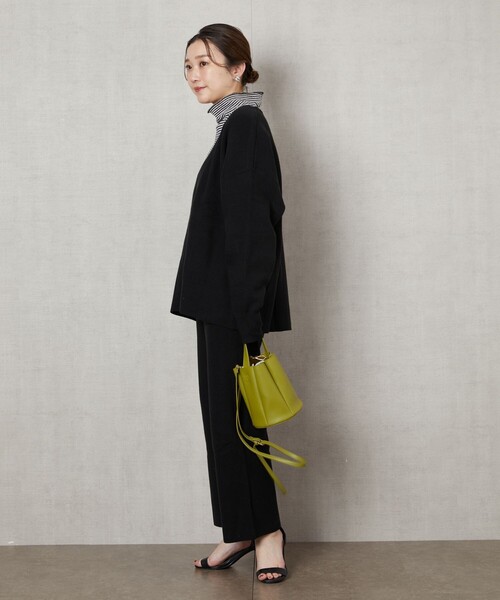 FREAK'S STORE(フリークスストア)の「▽【WEB限定】深Vネックニットセットアップ(ニット/パンツ)(ニット/セーター・レディース・ブラック/ベージュ/グレー/グリーン/ナチュラル・SMALL/MEDIUM)」の18枚目の写真