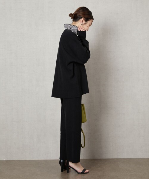 FREAK'S STORE(フリークスストア)の「▽【WEB限定】深Vネックニットセットアップ(ニット/パンツ)(ニット/セーター・レディース・ブラック/ベージュ/グレー/グリーン/ナチュラル・SMALL/MEDIUM)」の19枚目の写真