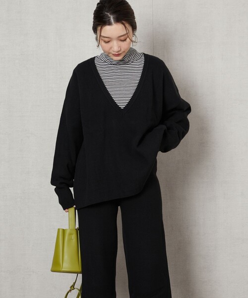 FREAK&#39;S STORE - 新品＊フリークスストア　オーバーサイズニットとワイドニットパンツのセットアップ FREAK'S STORE/ニット ワイド イージーパンツ【限定展開