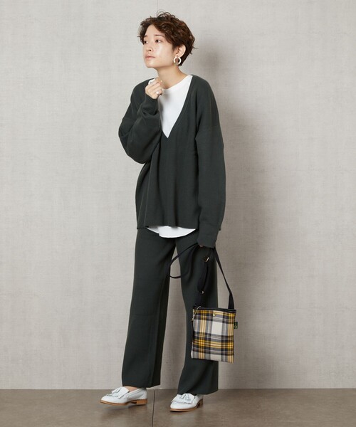 FREAK&#39;S STORE - 新品＊フリークスストア　オーバーサイズニットとワイドニットパンツのセットアップ FREAK'S STORE/ニット ワイド イージーパンツ【限定展開