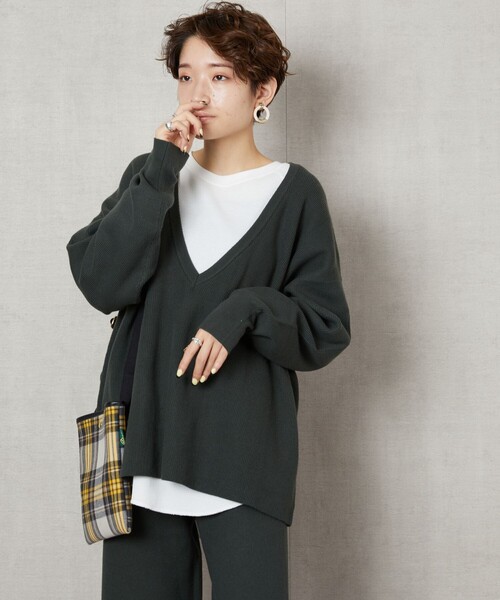 FREAK&#39;S STORE - 新品＊フリークスストア　オーバーサイズニットとワイドニットパンツのセットアップ FREAK'S STORE/ニット ワイド イージーパンツ【限定展開