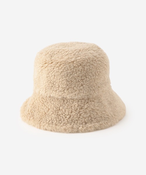 ORCIVAL（オーシバル）の「ORCIVAL | ウールボア リバーシブルバケットハット（ハット・レディース・ベージュ/チャコール・FREE）」の13枚目の写真