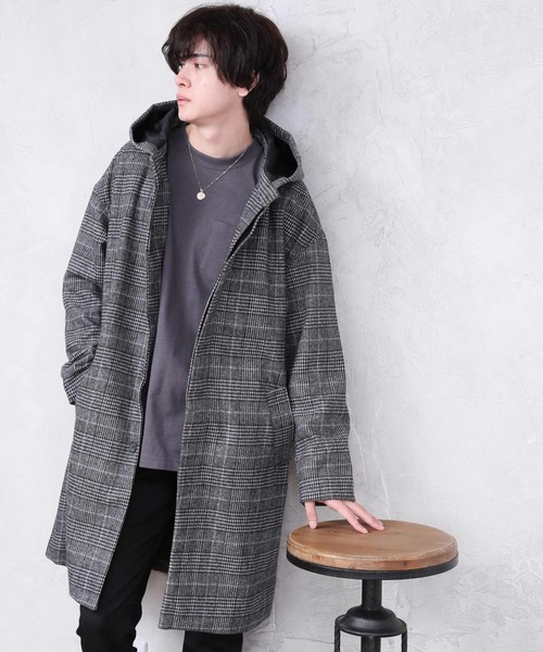 在庫ございます セール メルトンウール フーデットオーバーサイズビッグコート ダッフルコート Arcade アーケード のファッション 激安 オンライン店 Arenatheatre Net