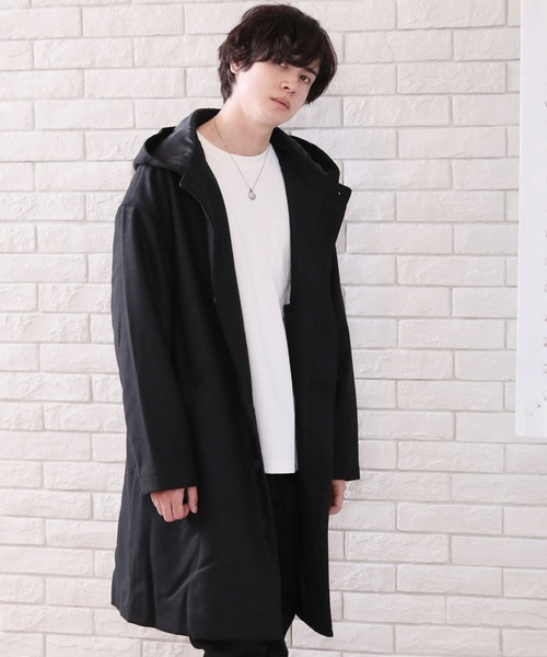 メルトンウール フーデットオーバーサイズビッグコート