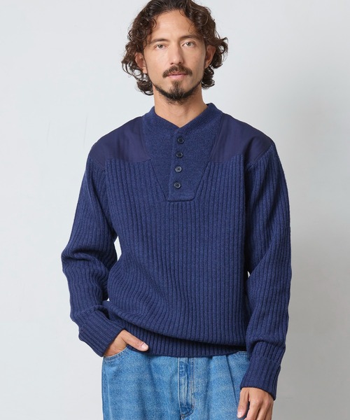 コマンド・セーター、ヘンリー 米国フィット・レギュラー（ニット