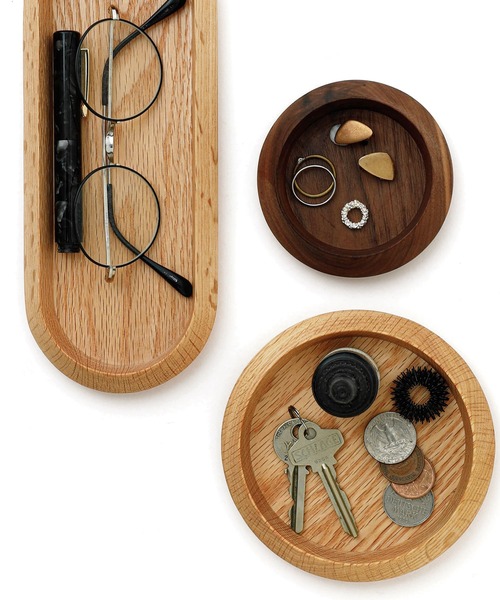 M&M ウッドトレイ収納トレイ 100均「木製トレイM」の商品情報とサイズ・収納例。セリアで販売