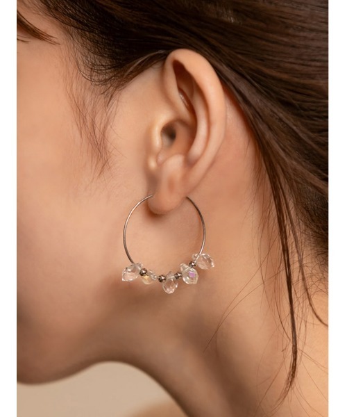 fifth（フィフス）の「ビジューサークルピアス（ピアス（両耳用）・レディース・シルバー/ゴールド・FREE）」の3枚目の写真