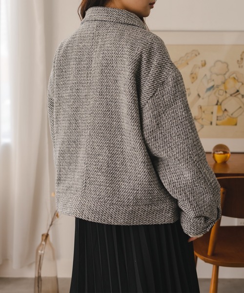 fupel(フぺル)の「メランジブルゾン(ブルゾン・レディース・ベージュ/グレー・SMALL/MEDIUM)」の12枚目の写真