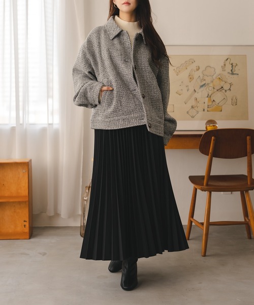 fupel(フぺル)の「メランジブルゾン(ブルゾン・レディース・ベージュ/グレー・SMALL/MEDIUM)」の17枚目の写真