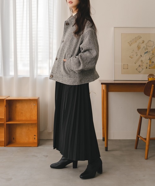 fupel(フぺル)の「メランジブルゾン(ブルゾン・レディース・ベージュ/グレー・SMALL/MEDIUM)」の19枚目の写真