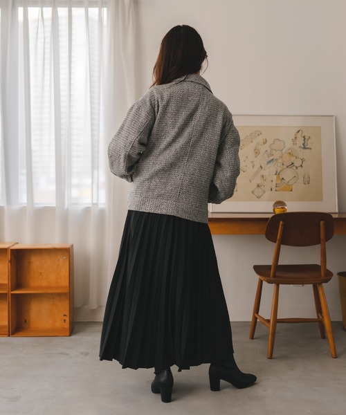 fupel(フぺル)の「メランジブルゾン(ブルゾン・レディース・ベージュ/グレー・SMALL/MEDIUM)」の14枚目の写真