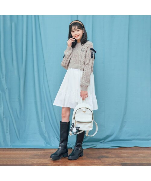 algy(アルジー)の「ニットドッキングワンピ(ワンピース・キッズ・ラベンダー/ベージュ/ミント・XX-SMALL/MEDIUM/SMALL/X-SMALL)」の8枚目の写真