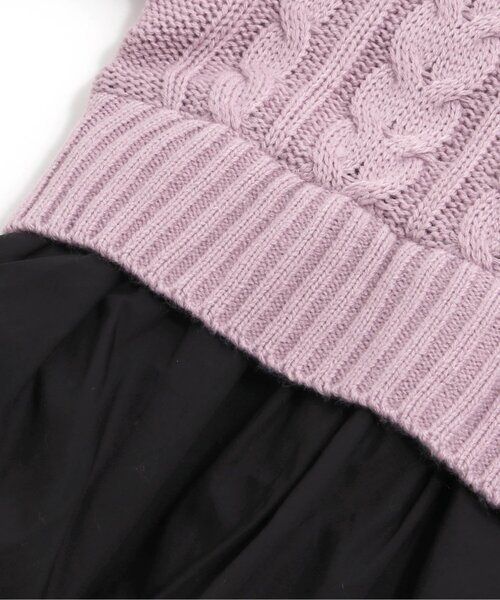 algy(アルジー)の「ニットドッキングワンピ(ワンピース・キッズ・ラベンダー/ベージュ/ミント・XX-SMALL/MEDIUM/SMALL/X-SMALL)」の5枚目の写真