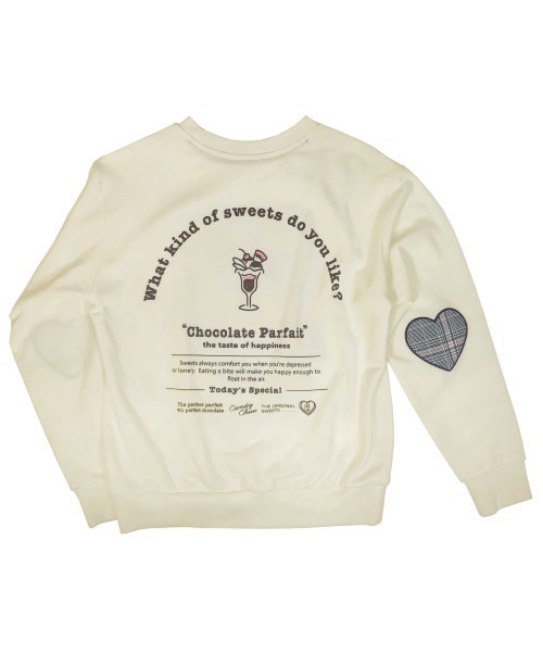 Candychuu（キャンディチュウ）の「起毛転写トレーナー（Tシャツ/カットソー・キッズ・ブラウン/オフホワイト・SS/S/M/XXS）」の12枚目の写真
