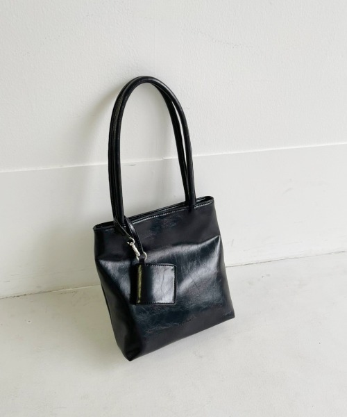 Heather（ヘザー）の「ミニケース付きPUトート　261070（トートバッグ・レディース・ブラック/グリーン/アイボリー・ONE SIZE）」の3枚目の写真