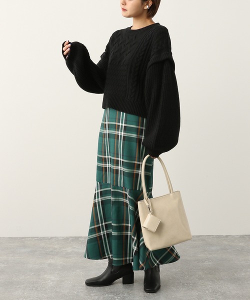 Heather（ヘザー）の「ミニケース付きPUトート　261070（トートバッグ・レディース・ブラック/グリーン/アイボリー・ONE SIZE）」の4枚目の写真