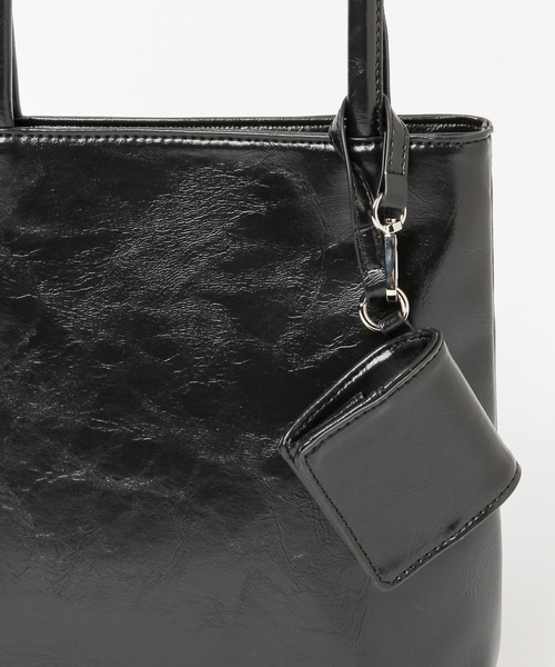 Heather（ヘザー）の「ミニケース付きPUトート　261070（トートバッグ・レディース・ブラック/グリーン/アイボリー・ONE SIZE）」の8枚目の写真