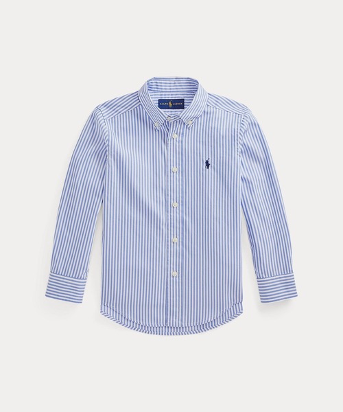 POLO RALPH LAUREN CHILDRENSWEAR（ポロ ラルフ ローレン チルドレンズウェア）の「ストライプド コットン ポプリン シャツ（シャツ/ブラウス・キッズ・ブルー・4/6/7/3）」の4枚目の写真