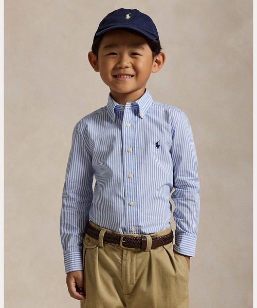 POLO RALPH LAUREN CHILDRENSWEAR（ポロ ラルフ ローレン チルドレンズウェア）の「ストライプド コットン ポプリン シャツ（シャツ/ブラウス・キッズ・ブルー・4/6/7/3）」の8枚目の写真