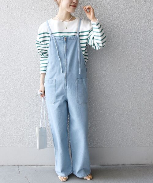 SHIPS any（シップス エニィ）の「SHIPS any:〈ウォッシャブル〉デニムサロペット［SHIPS any DENIM］（サロペット/オーバーオール・レディース・ライトブルー/ブルー・ONE SIZE）」の17枚目の写真